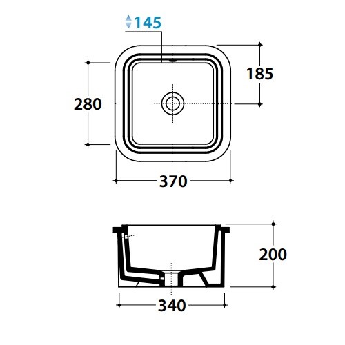 Схема (детальная фотография), встраиваемые (в столешницу)