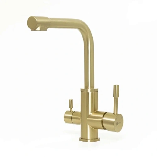 Смеситель для питьевой воды Lemark Expert с подключением к фильтру с питьевой водой золотой - фото 5