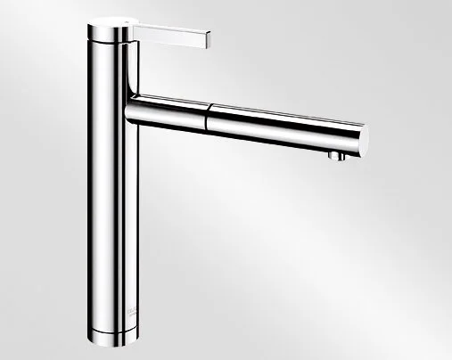 Смеситель для кухни, хром, Blanco Linee-S 517591 (детальная фотография), высокие, округлая форма