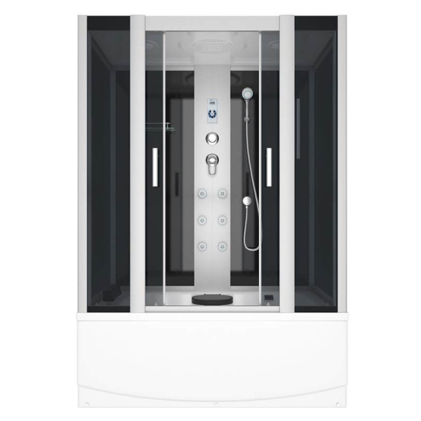 Душевой бокс, задние стенки чёрные, стекло тонированное, Erlit ER 4515TP-C4 ER4515TP-C4 (детальная фотография)