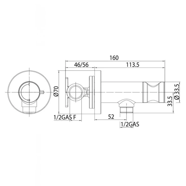 Гигиенический набор, бронза, Bossini E37008 BR E37008B.022 (детальная фотография), для туалета