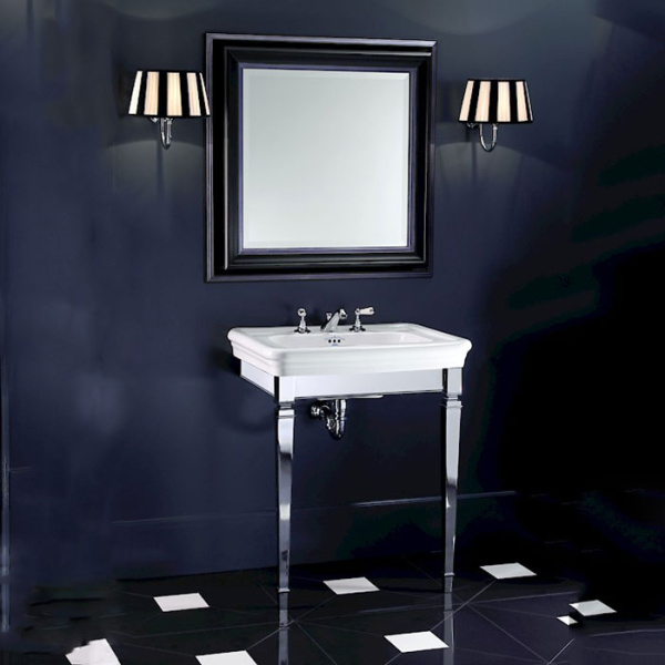 Раковина консоль Devon&Devon Duke IBLG(1-3)FET, 2IBLG(1-3)FBET, DEDUKE (детальная фотография), белые, черные