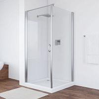 Душевой уголок профиль глянцевый хром стекло прозрачное Vegas-glass