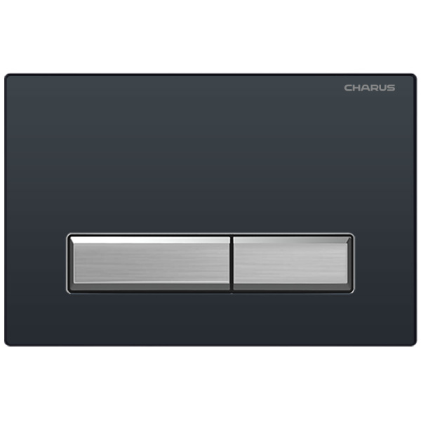 Клавиша смыва Charus Raiden черная матовая/кнопки хром FP.321.BBN.01 (детальная фотография)