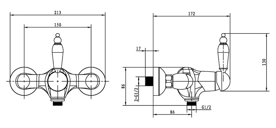 Смеситель для душа Boheme Provanse бронза 364 (детальная фотография), для душа