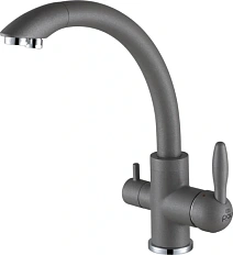 Смеситель для кухни Paulmark Essen серый металлик