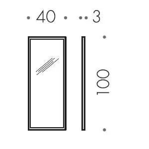 Зеркало Colombo Fashion Mirrors 40 см в раме B2040 (детальная фотография), по запросу