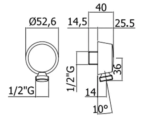 Шланговое подключение Paffoni Lusso ZACC130 круглая (детальная фотография), в наличии, нет в наличии