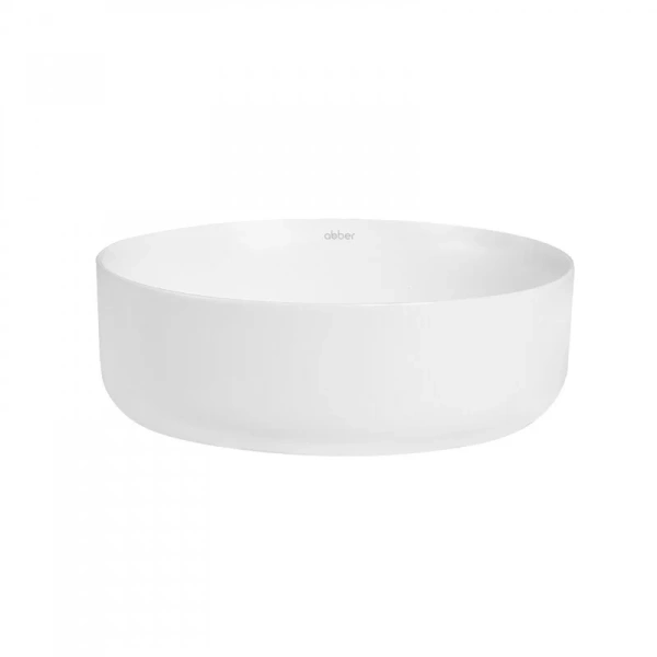 Раковина Abber Bequem 36 см белая матовая AC2108MW (детальная фотография), накладные (на столешницу), пристенные