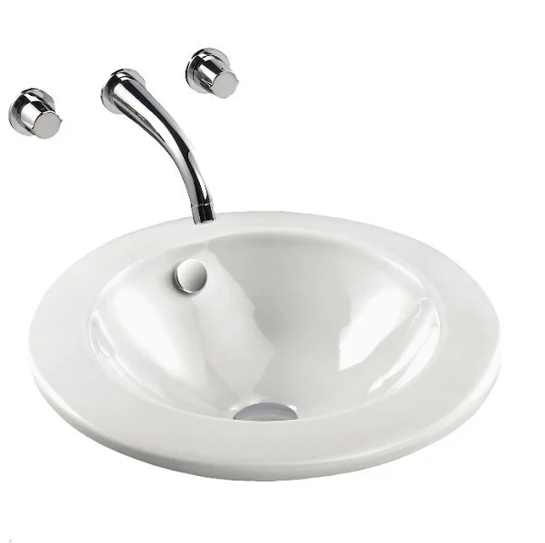 Раковина Jacob Delafon Ronde 47 см накладная E1183-00 (детальная фотография), современные, hi-tech