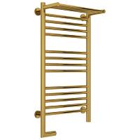 Полотенцесушитель электрический левый, с полкой цвет золото Сунержа Богема 2.0 800х400