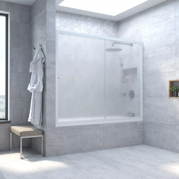 Душевая шторка на ванную стекло сатин Vegas-glass ZV 160 10 (детальная фотография)