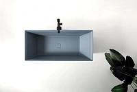 Ванна из искусственного камня Abber Berlin 170x75 см серая