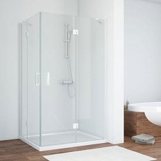 Душевой уголок Vegas-Glass AFA-F 90x80 см профиль белый стекло шиншилла правый