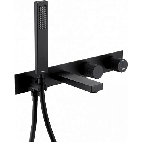 Смеситель для ванны Abber Rund черный матовый - фото 2