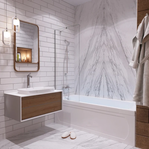 Ванна акриловая 1ACReal Gamma 170, 170 х 70 см, белая, BBA-GA177X0-00U Щ0000023532 (детальная фотография), 170х70