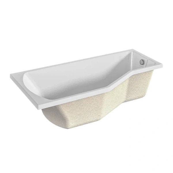 Ванна акриловая 1MarKa Convey 01кон1775лкп/01кон1775пкп, 170 x 75 см, левая/правая, цвет белый (детальная фотография), 170 см