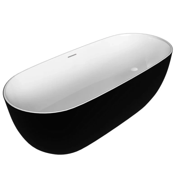 Ванна акриловая Grossman Classic 160x80 см черная матовая GR-2502MB (детальная фотография)