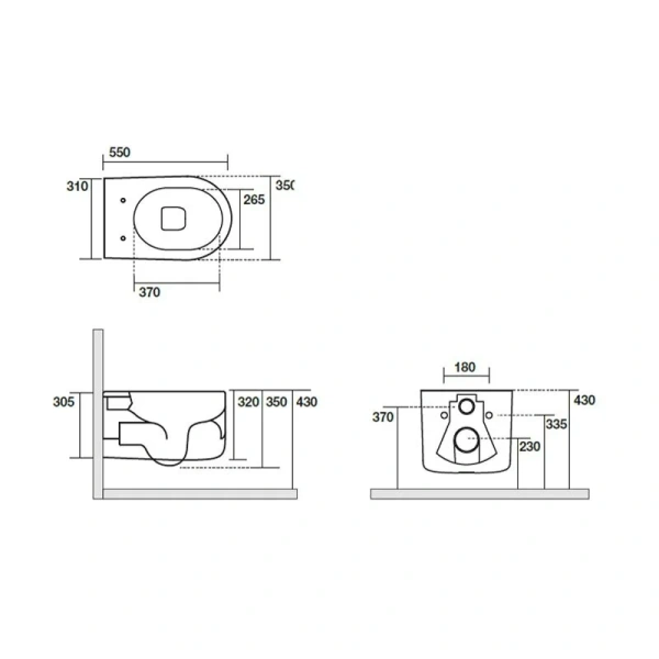 Унитаз подвесной Kerasan Nolita белый 531501 (детальная фотография), подвесные, встраиваемые