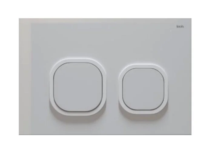 Клавиша смыва IDDIS Uniglass белая глянцевая/кольца белые матовые UNG01GWi77 (детальная фотография)