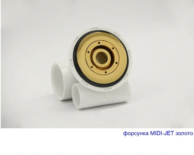 Ванна гидромассажная Whitecross Wave Relax, 160 х 80 см, увеличенная толщина акрила, усиленная армировка, белый/золото, 0101.160080.100.RELAX.GL (детальная фотография), прямоугольные