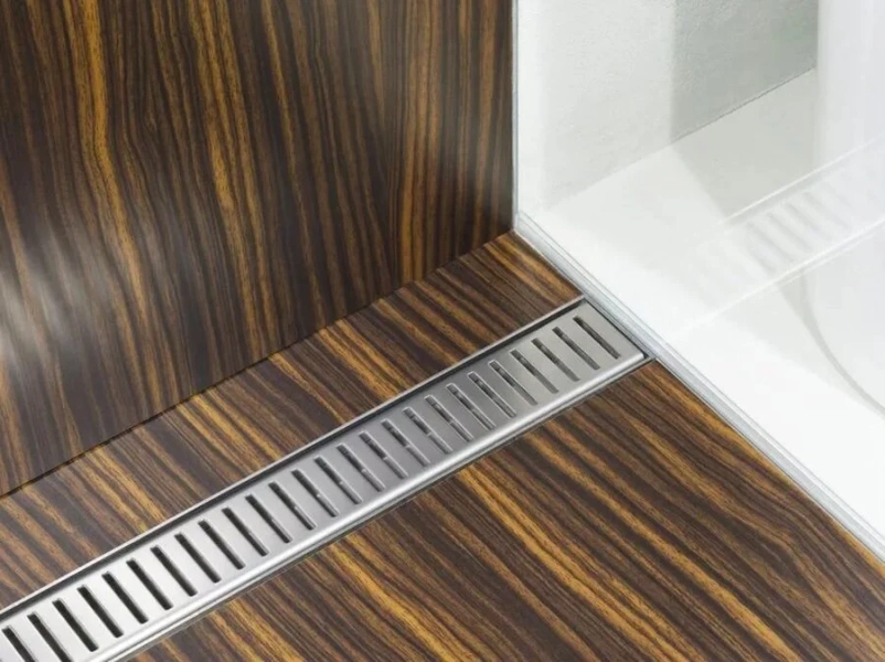 Решетка AlcaPlast 75 см хром PURE-750 (детальная фотография), для монтажа в пол