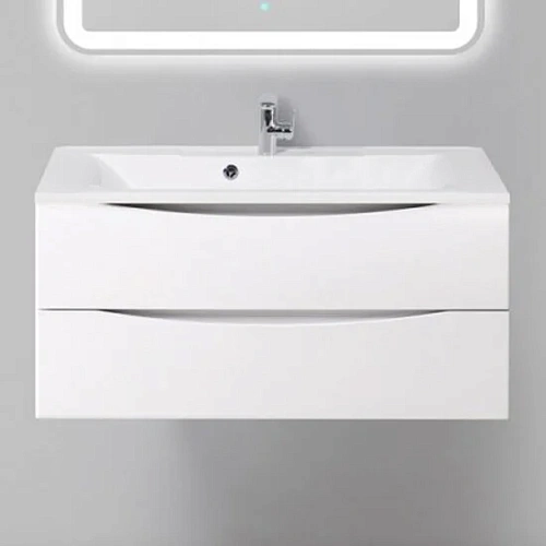 Тумба под раковину подвесная BelBagno Marino 110 см bianco lucido - фото 3