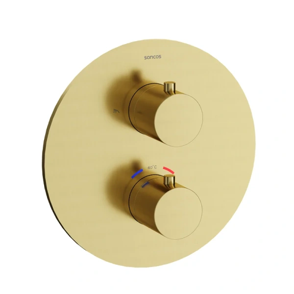 Душевой комплект Sancos Etna брашированное золото SC9010BG (детальная фотография), душевые комплекты, наборы