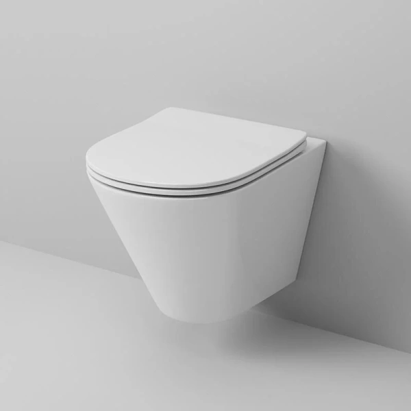 Унитаз подвесной Grossman с тонкой крышкой GR-4477S (детальная фотография), современные, hi-tech