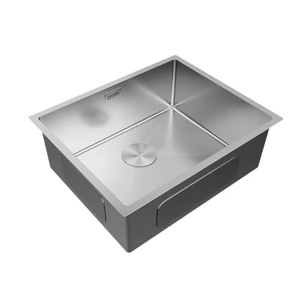 Мойка для кухни Paulmark Next 58 см серая матовая PM215844-MG (детальная фотография), из нержавеющей стали, стальные, металлические