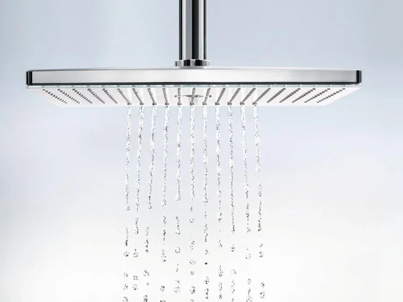 Верхний душ Hansgrohe Rainmaker Select черный/хром 24007600 (детальная фотография), хром, черные