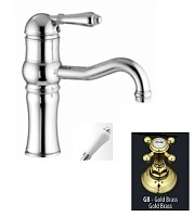 Смеситель для раковины, тусклое золото, Nicolazzi Classica