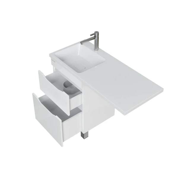 Тумба под раковину напольная Grossman Вилар 50 см белая 125011 (детальная фотография), для стиральной машины