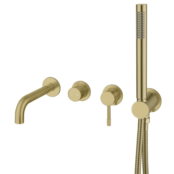 Смеситель для ванны Boheme Uno встроенный matt gold 464-3-MG (детальная фотография)