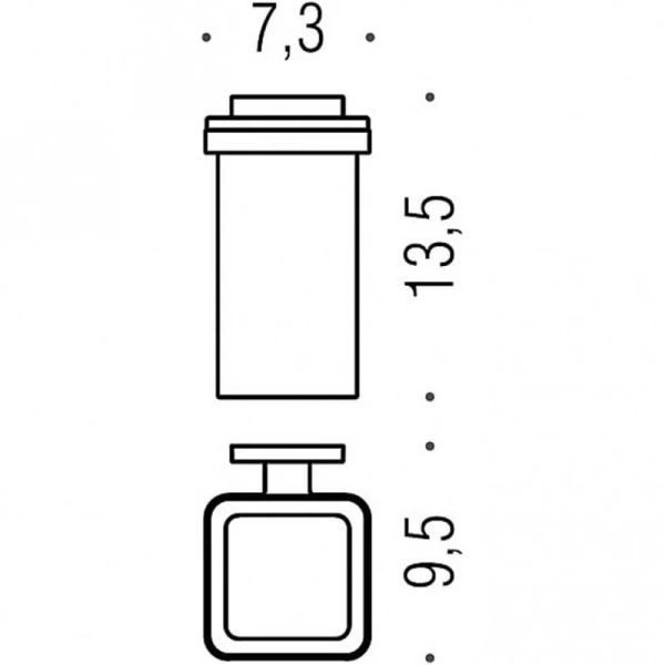Стакан для ванной Colombo Basic Q настенный B3702 (детальная фотография), современные, hi-tech