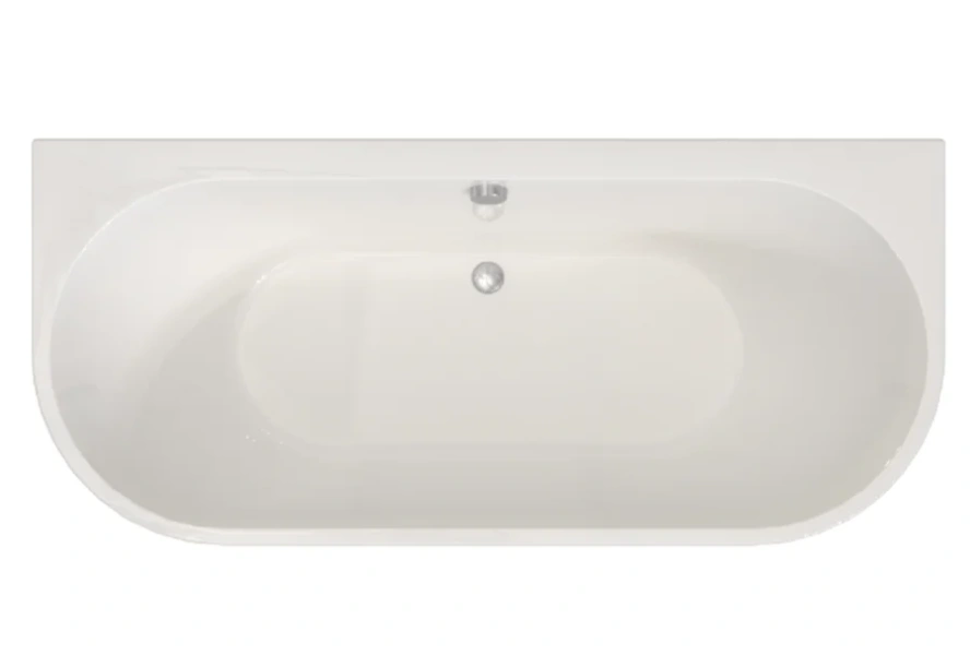 Акриловая ванна Радомир Вальс Макси 1-01-2-0-1-186К, 180 x 80 см, рама-подставка, фронтальная панель бесшовная, сифон, слив-перелив автомат в комплекте, белая (детальная фотография), 180х80