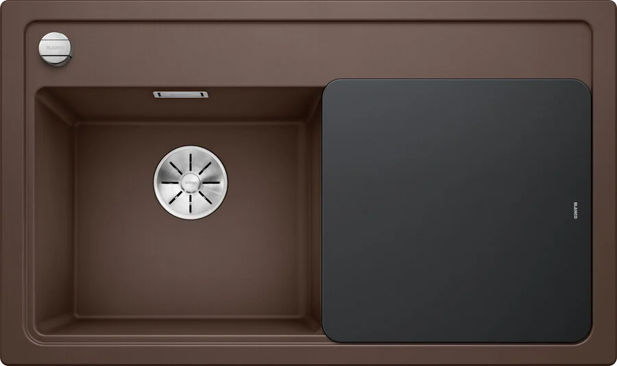 Мойка для кухни, чаша слева, цвет кофе, Blanco Zenar 45 S 523838 (детальная фотография), по запросу