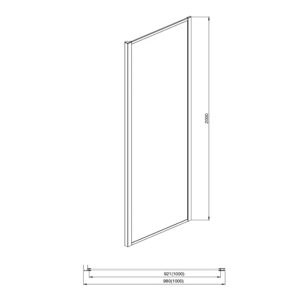 Душевая перегородка Акватек 100 см профиль оружейная сталь AQ ARI WA 10020GM (детальная фотография), другие