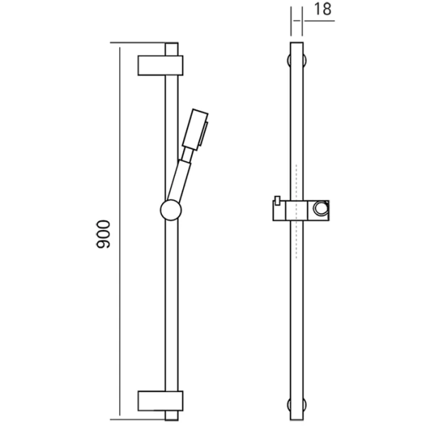Душевой гарнитур Cisal Xion нержавеющая сталь DS010630D1 (детальная фотография), душевые гарнитуры