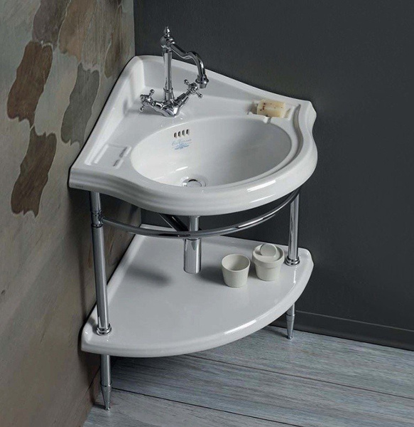 Полка для консоли под раковину без декора, цвет белый, Simas Arcade AR 894 BI (детальная фотография) index_1