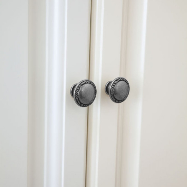 Тумба под раковину, цвет слоновая кость матовый, фурнитура состареное серебро, La Beaute Michel BMI80AVO.CR (детальная фотография), по запросу index_1