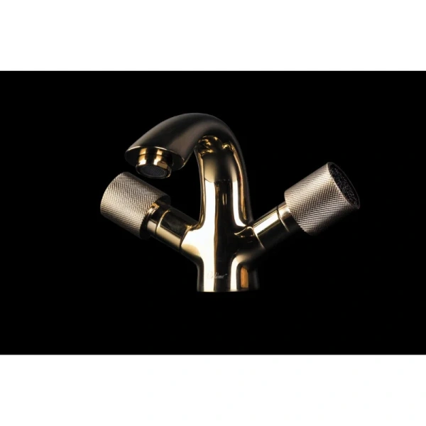 Смеситель для раковины Boheme Royal Cristal золото/черный 291-Royal/CRST black (детальная фотография)