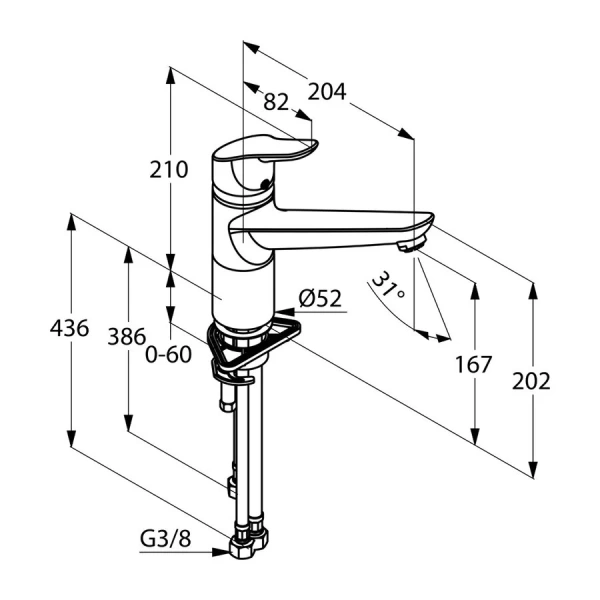 Смеситель для кухни Kludi Objekta хром 325750575 (детальная фотография), для кухни