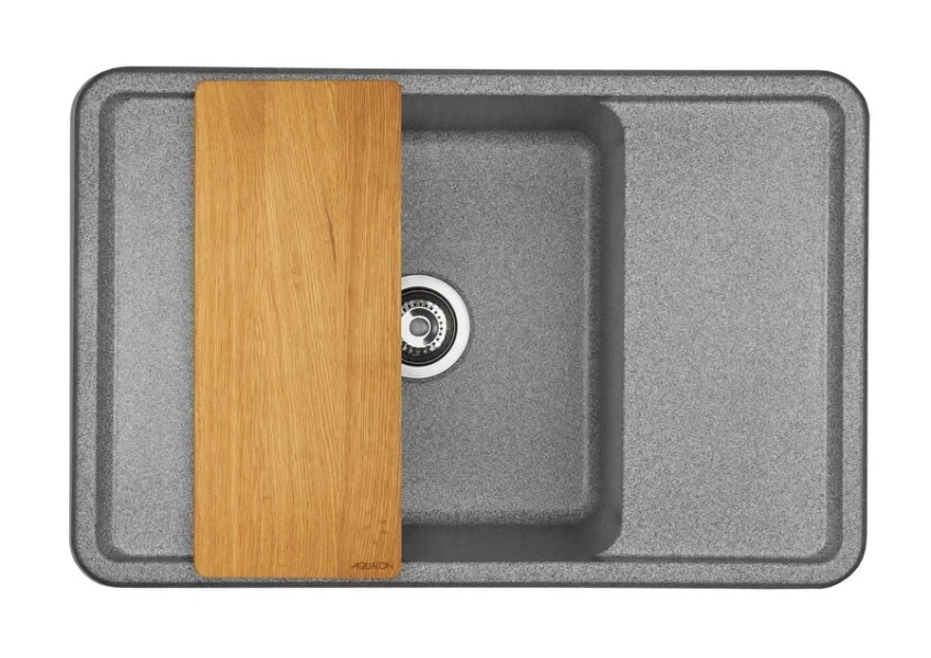 Мойка для кухни Акватон Беллис 78 см серая 1A725032BS230 (детальная фотография), другие