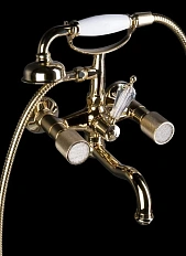 Смеситель для ванны Boheme Royal Cristal золото