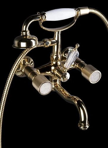 Смеситель для ванны Boheme Royal Cristal золото - фото 5