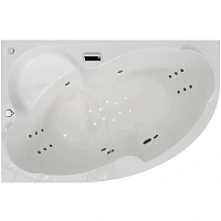 Гидромассажная ванна Радомир Ирма 2-83-2-1-9-216/2-83-2-2-9-216, 149 x 96.5 см, L/R, рама-подставка, фронтальная панель, слив-перелив, гидромассаж Люкс хром КУ 500, белая