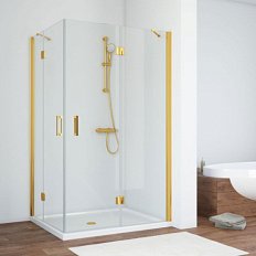 Душевой уголок Vegas-Glass AFA-F 90x80 см профиль золото стекло прозрачное правый