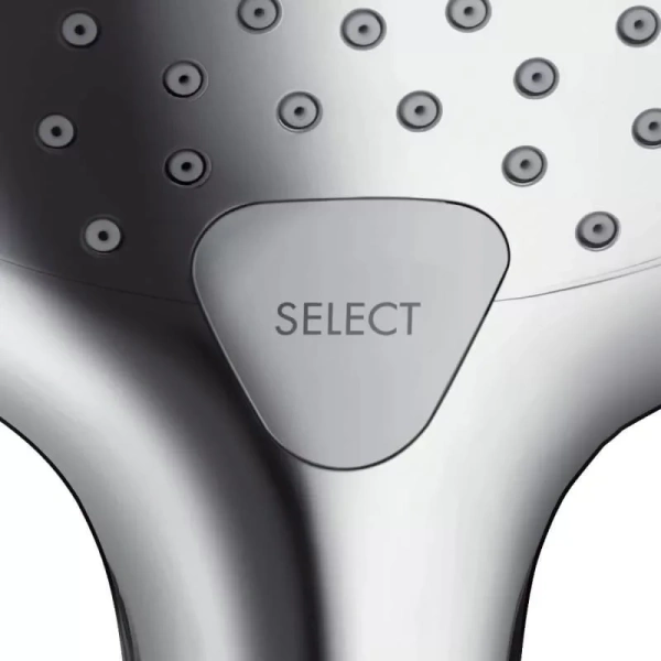 Душевая лейка хром-белый Hansgrohe Raindance Select 26551400 (детальная фотография), современные, hi-tech