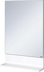 Зеркало Misty Алиса 60 см белое, с полкой
